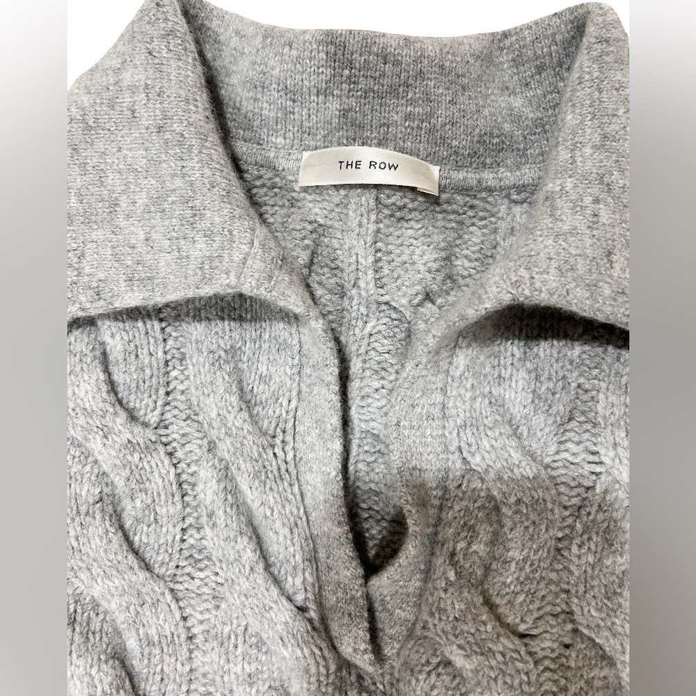 The Row Gray Cable Knit Sweater - Picture 5 of 7